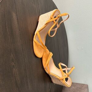 Yellow Espadrilles size 6.5 by White House Black Market.